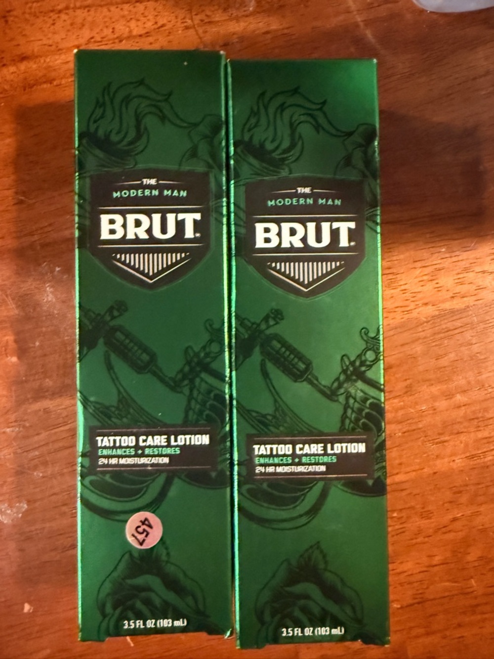 Brut The Modern Man Tattoo Care Lotion 2 Boxes 3.4oz ea New
